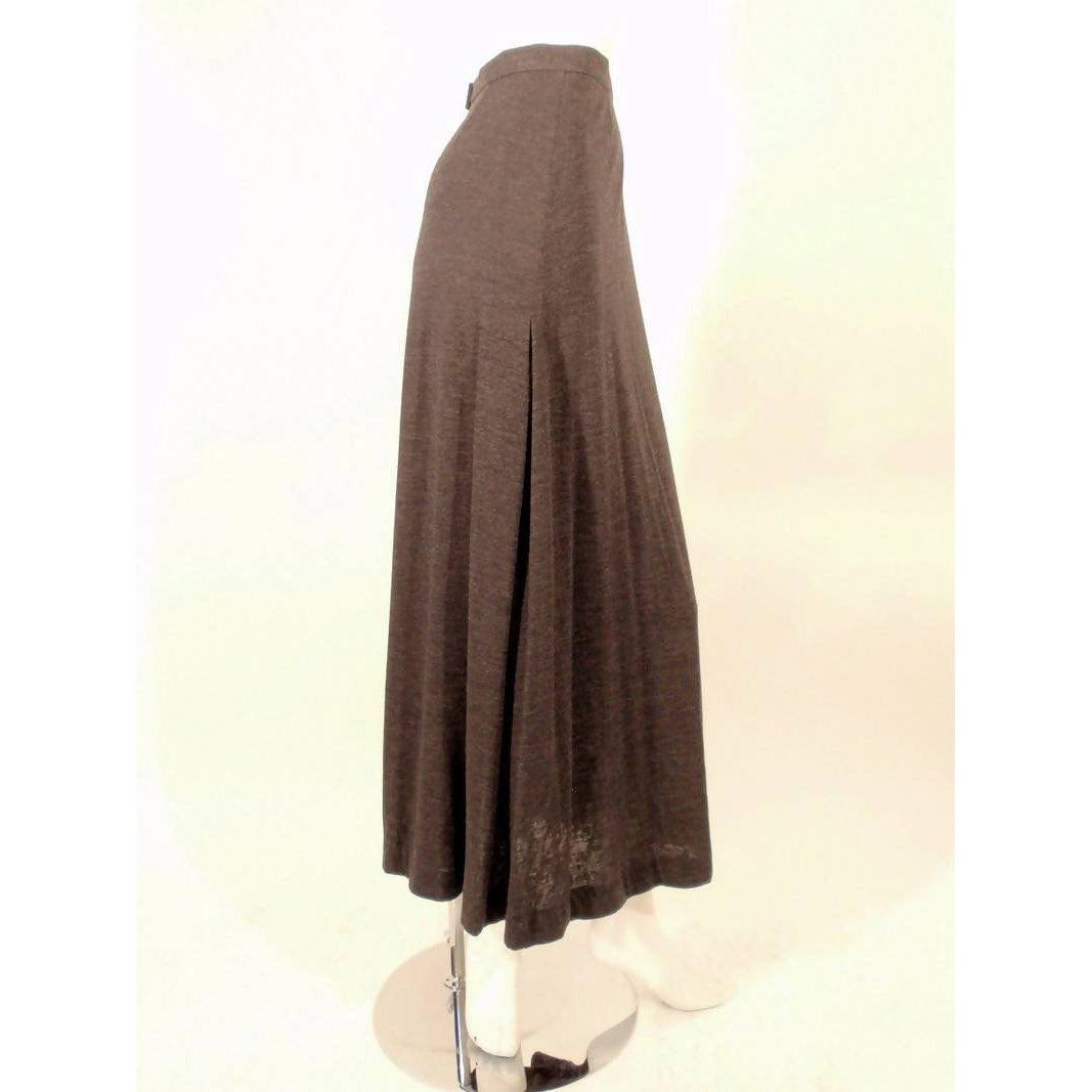 Pre-Owned CHANEL Classic Grey Wool & Silk Knit Maxi Skirt | FR 38 - theREMODA