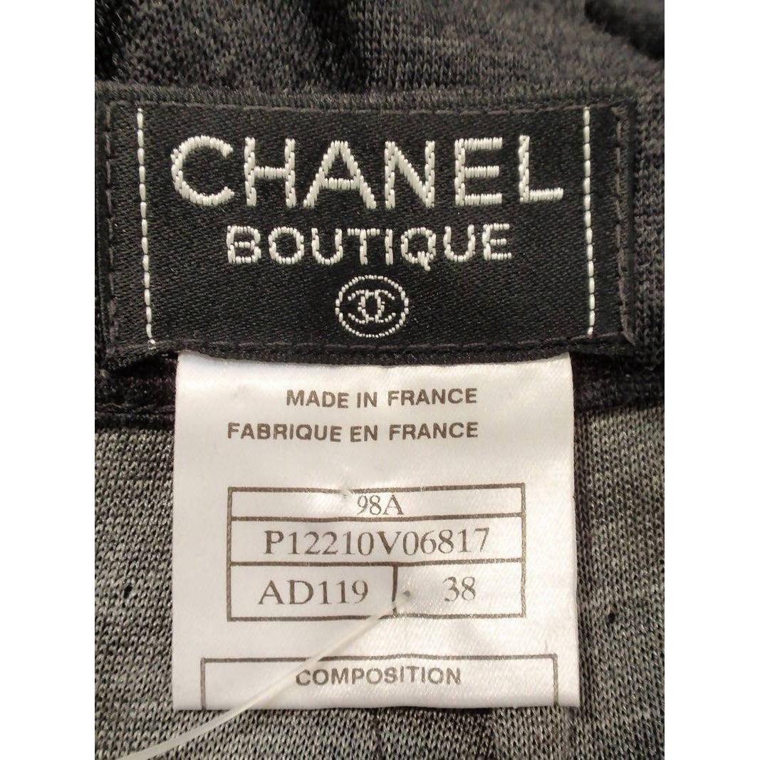 CHANEL Classic Grey Wool & Silk Knit Maxi Skirt