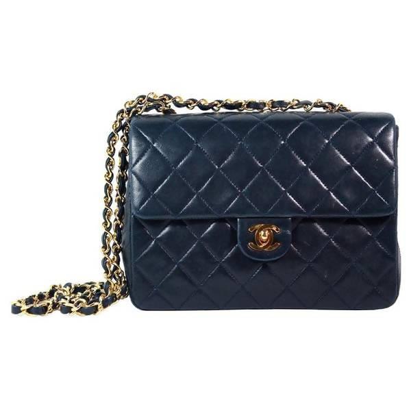 CHANEL Navy Leather Quilted Crossbody Bag – theREMODA