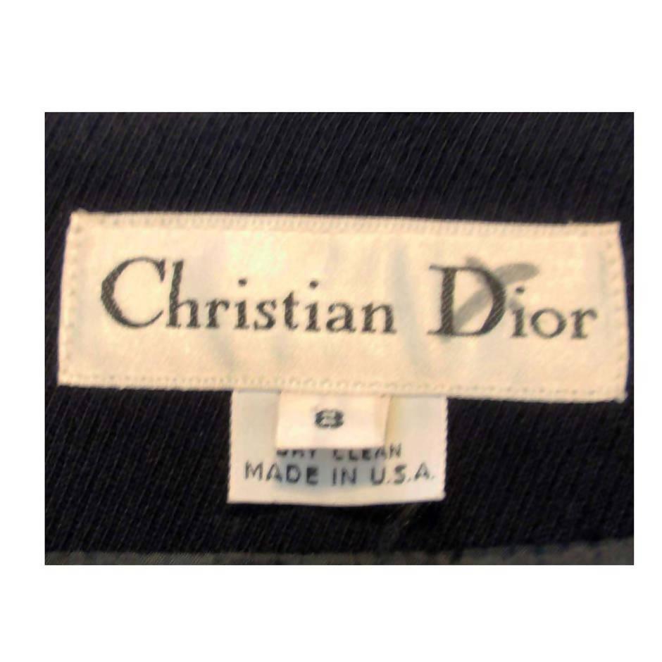 Pre-Owned CHRISTIAN DIOR 1980's Two-Piece Dark Blue Pant Suit | Size 8 - theREMODA