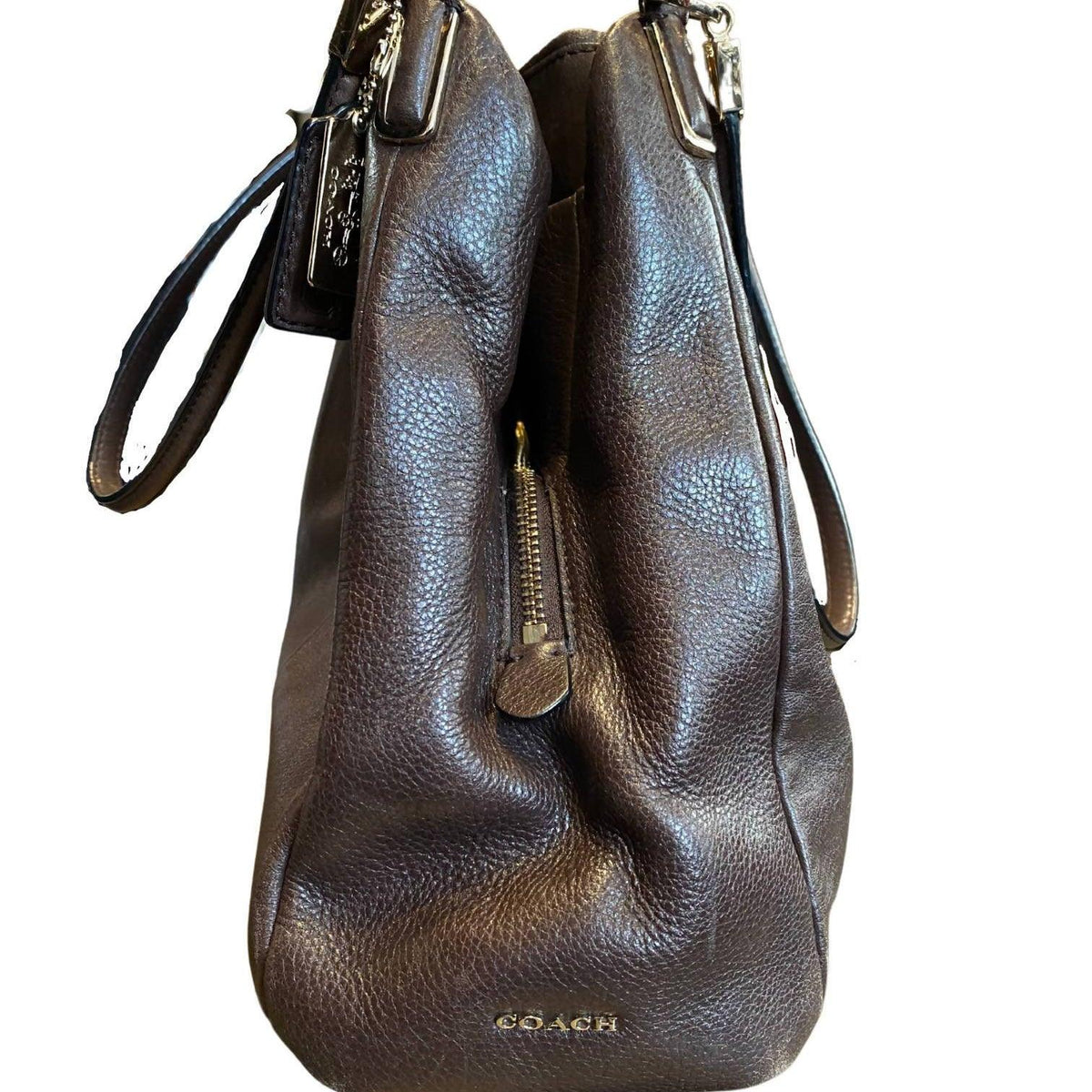 Pre-owned COACH Brown Leather Bucket Handle Bag - theREMODA