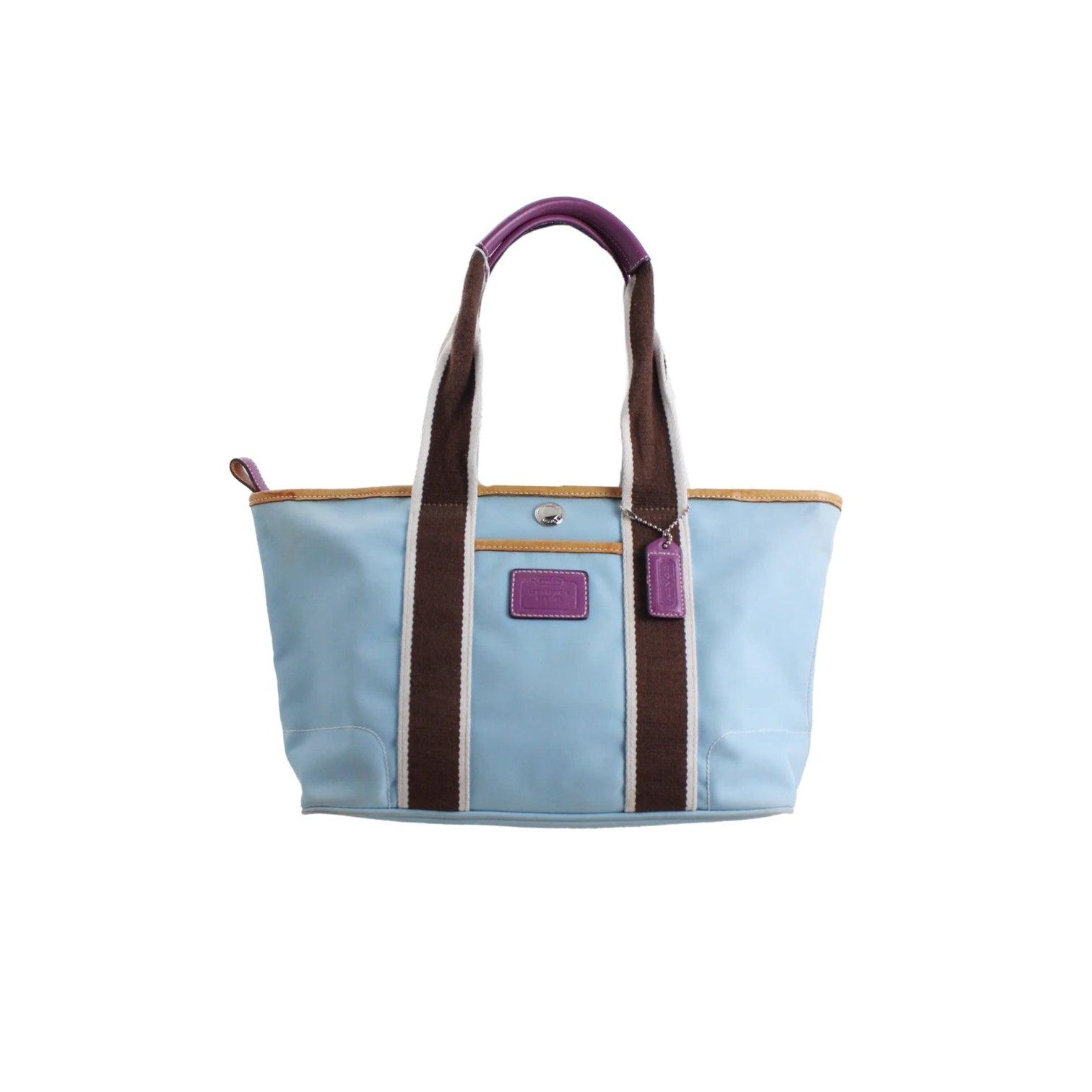 Blue coach shoulder bag store