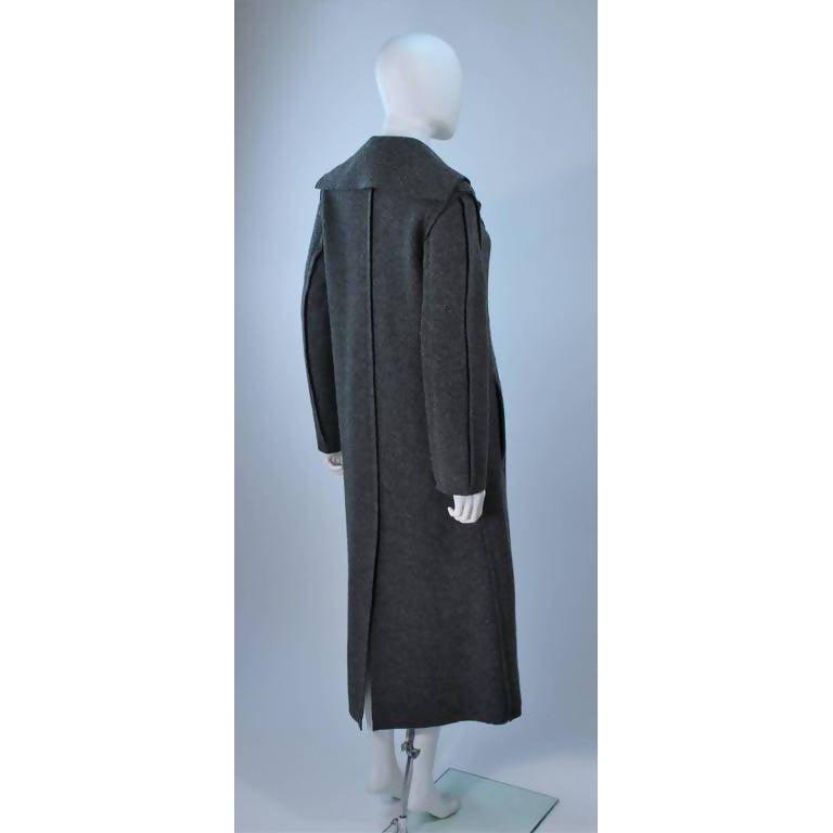 Pre-Owned COMME DES GARÇONS Grey Boiled Wool Coat | Size S - theREMODA