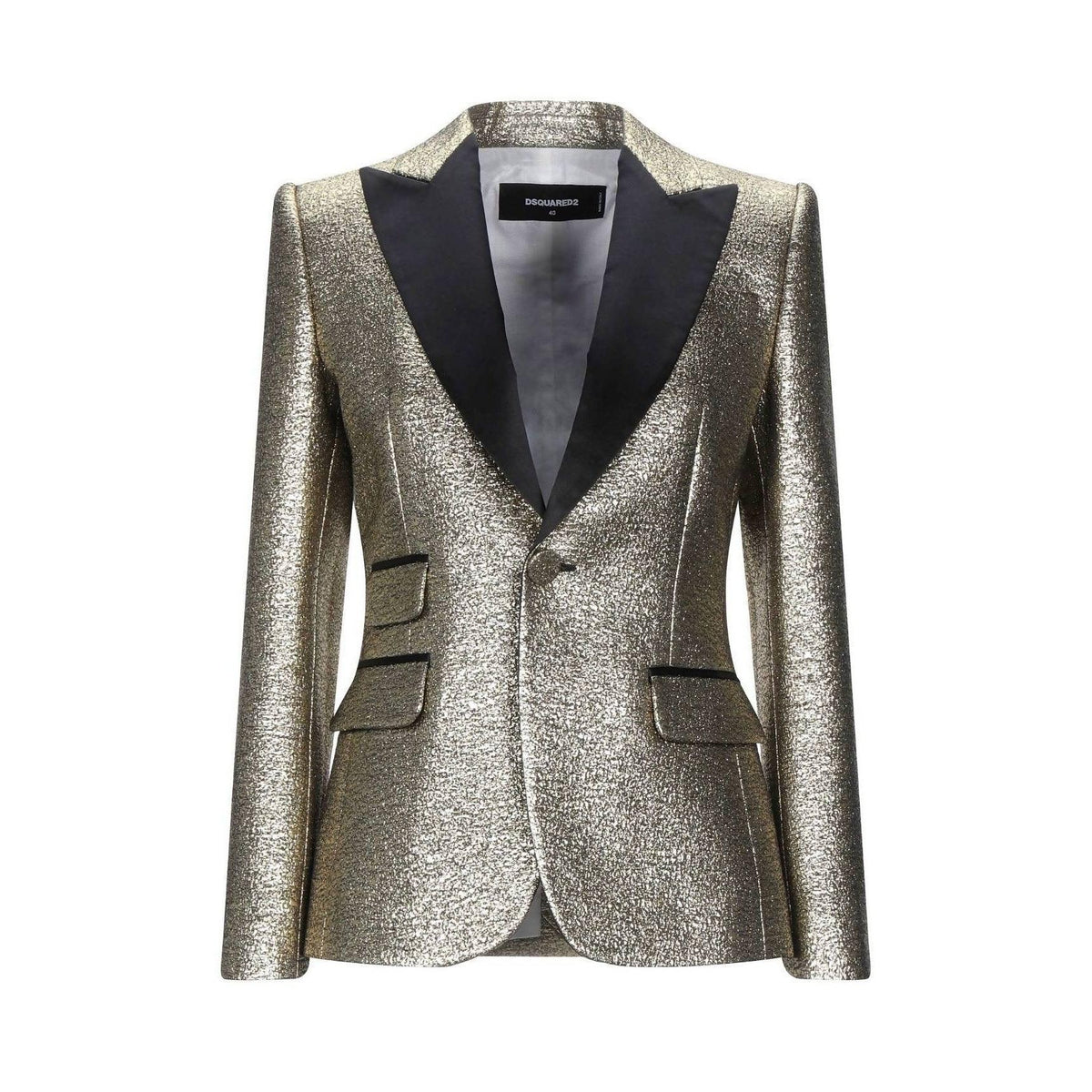 Pre-Owned DSQUARED2 Gold Suit Jacket | Size US 6 - theREMODA