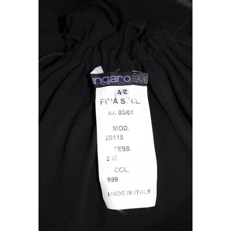 Pre-Owned EMANUEL UNGARO Black Silk Chiffon Halter Dress | Size 42 - theREMODA