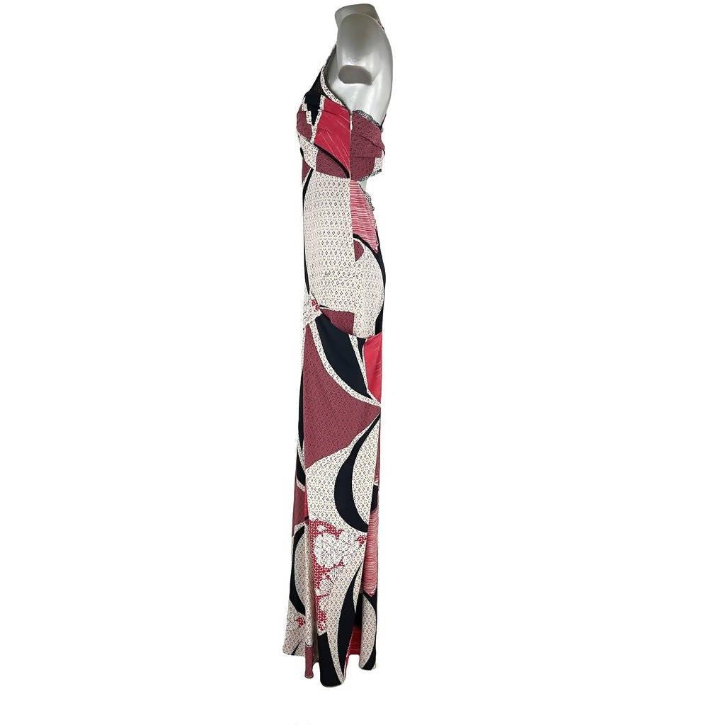EMILIO PUCCI Multicolored Halter Maxi Dress Size M theREMODA
