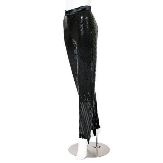 Pre-Owned ESCADA Black Sequin Stirrup Pants | US 2/4 - EU 36 - theREMODA