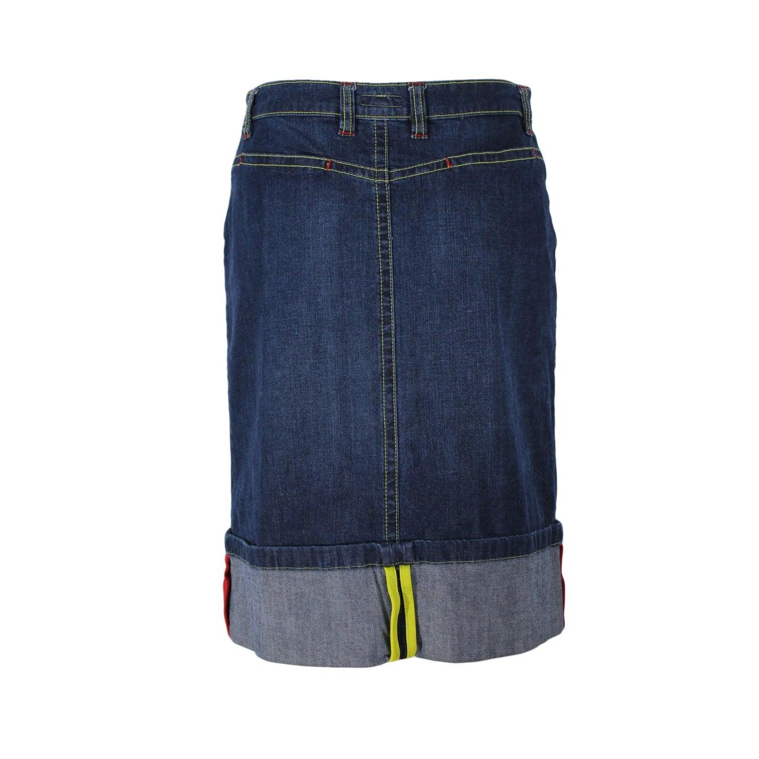 Sport stripe denim skirt sale