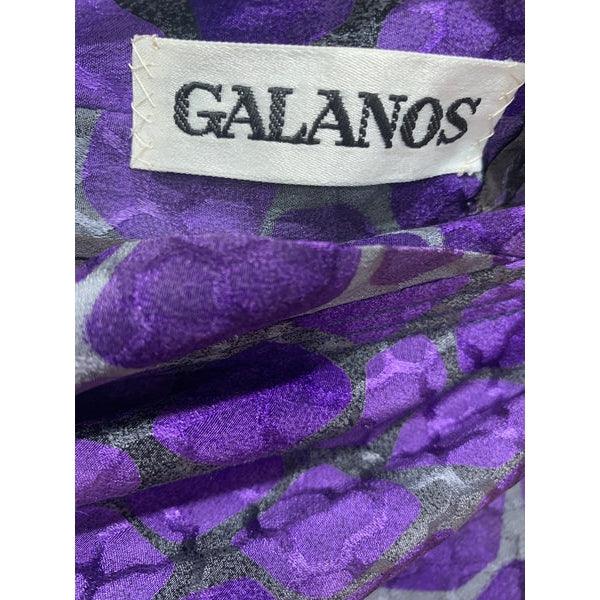 Pre-Owned GALANOS 80's Purple Giraffe Skirt | Size S - theREMODA