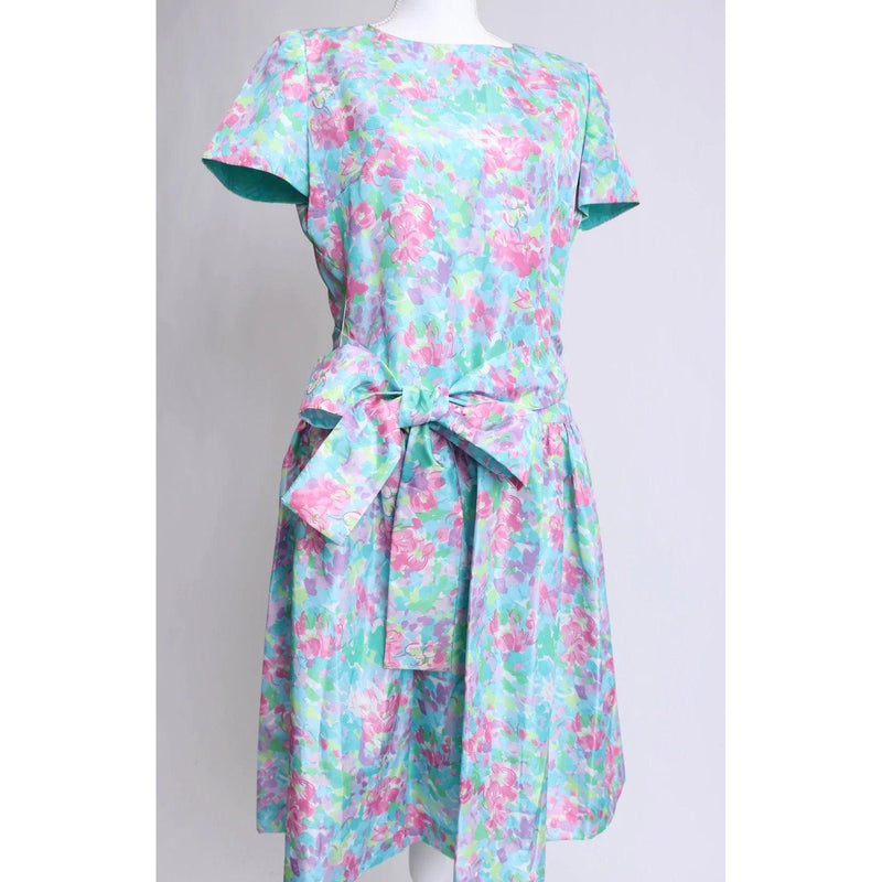 Pre-owned GENE ROYE 80's Floral Dress - theREMODA