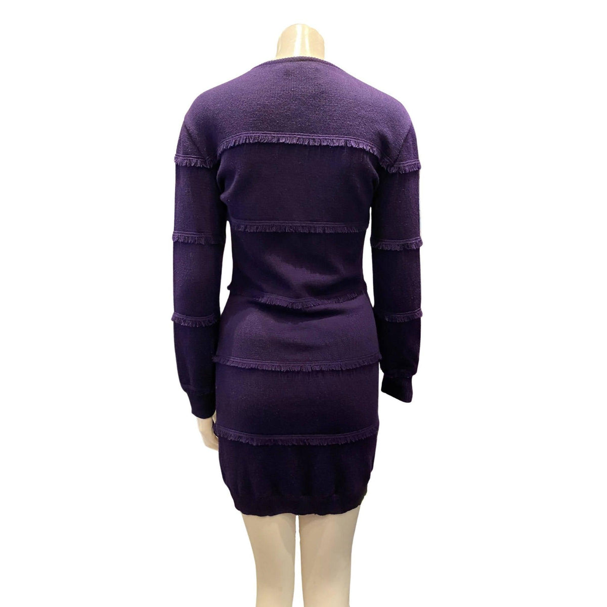 Pre-Owned GIANNI VERSACE Purple Wool Dress | Size M - theREMODA