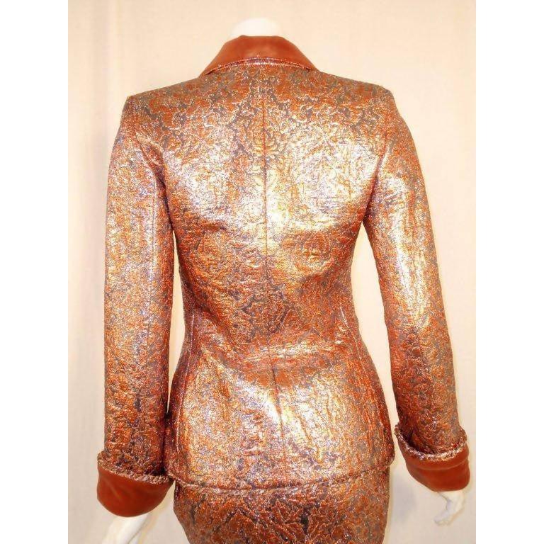Pre-Owned GIVENCHY Copper Suit with Velvet Trim | Size 4 - theREMODA