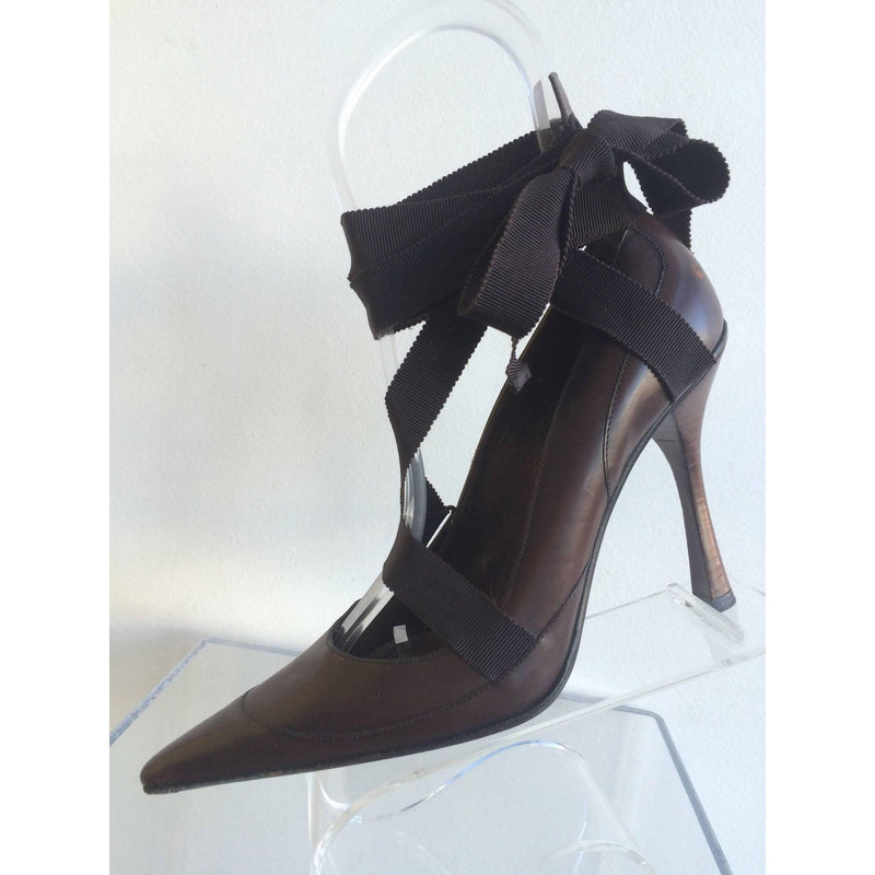 Pre-owned GUCCI Brown Leather Pumps | US 7 - EU 37 - theREMODA