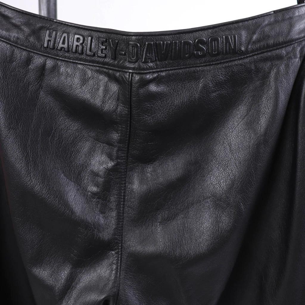 HARLEY DAVIDSON 2000's Black Leather Pants | Medium – theREMODA