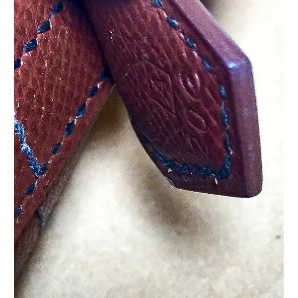 HERMES 1997 Brown Leather Zip Top Handle Bag w/ Lock and