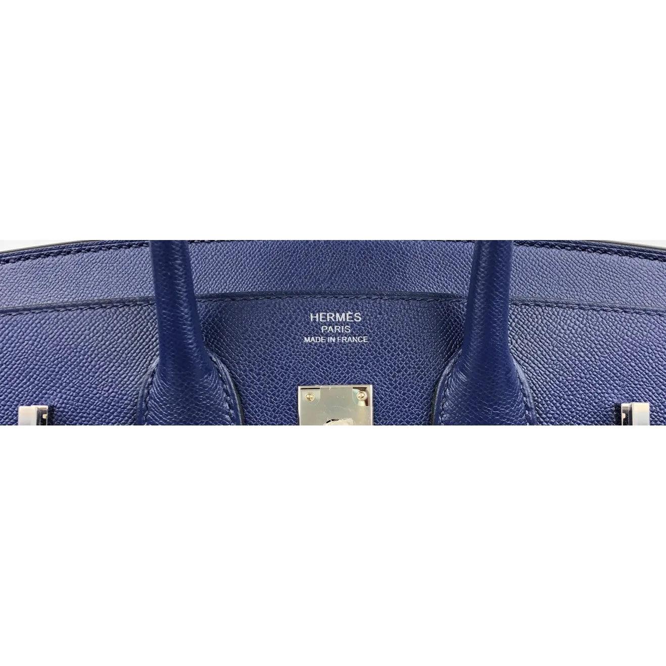 Sold at Auction: Hermes Birkin 25 Bag, Blue Sapphire Swift Leather