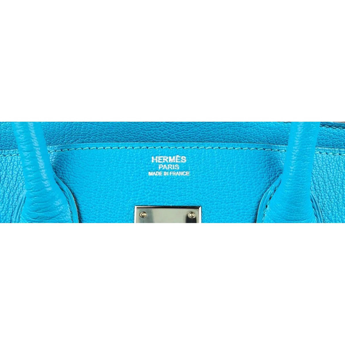 Rare Hermes Birkin 30 Colvert Blue Epsom Bag