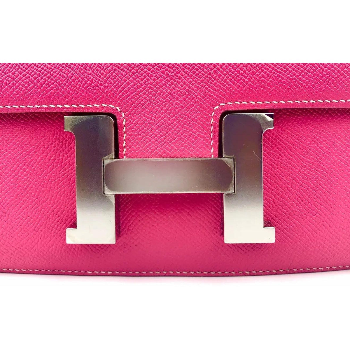 Pre-owned HERMES Constance 24 Rose Tyrien Pink Epsom Leather Bag - theREMODA