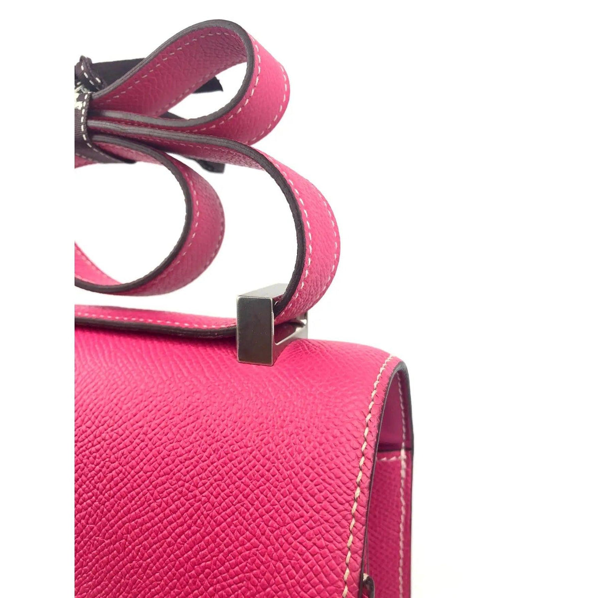 Pre-owned HERMES Constance 24 Rose Tyrien Pink Epsom Leather Bag - theREMODA