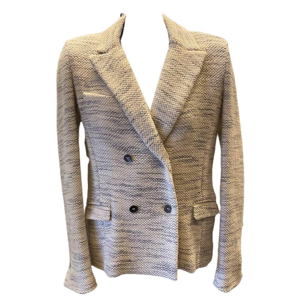 Pre-Owned ISABEL MARANT Beige Tweed Knit Blazer | Size 42 - theREMODA