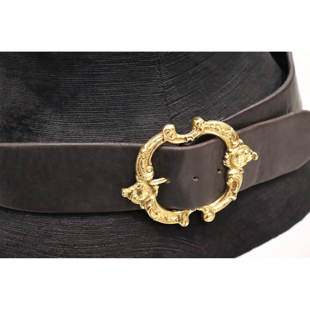 Pre-Owned JEAN L'INSOLITE Black Leather Belt - theREMODA
