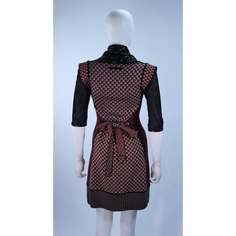 Pre-Owned JEAN PAUL GAULTIER Brown Wool Dress with Mesh Collar | Size XS - theREMODA