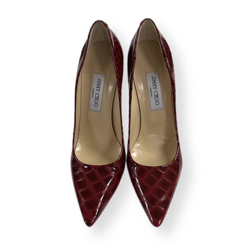 Louis Vuitton Pre-owned Women's Leather Heels - Burgundy - EU 38.5