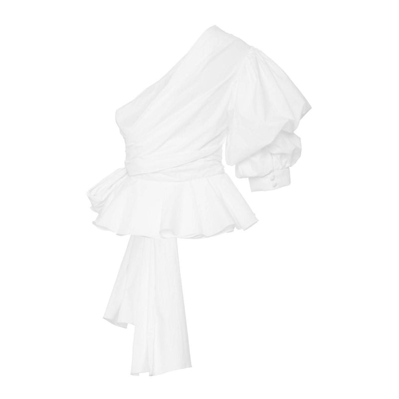 Pre-Owned JOHANNA ORTIZ White Cotton Blouse #1 | Size US 0-2 - theREMODA