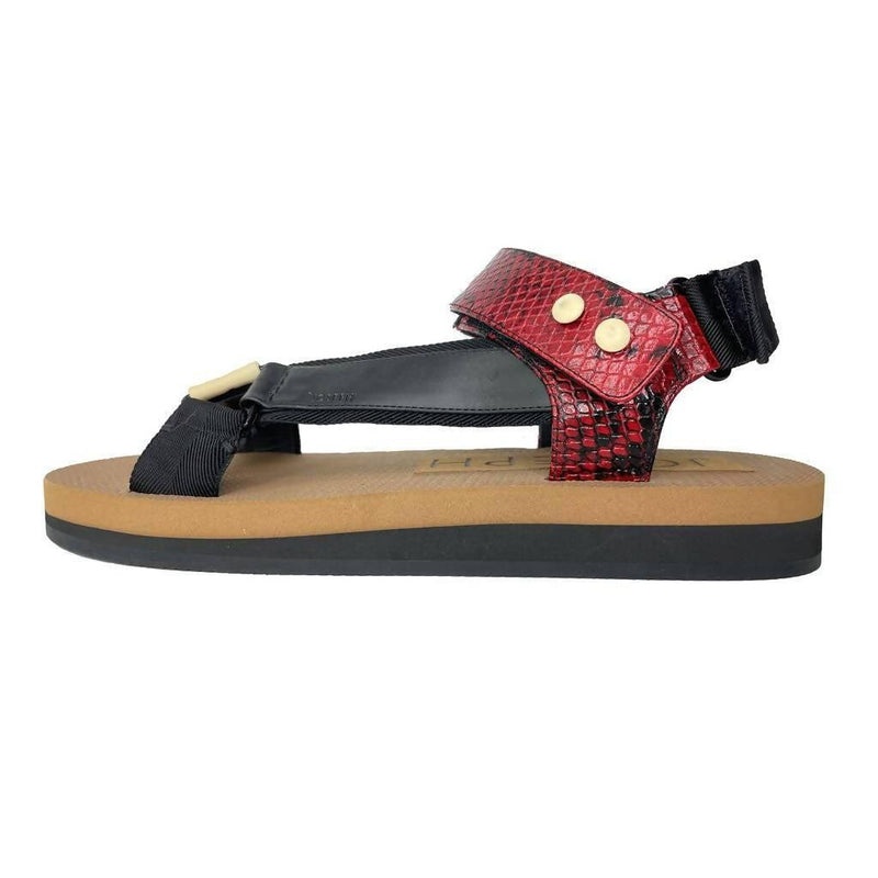 Pre-owned JOSEPH Black & Red Sport Sandal | Size US 10 - EU 40 - theREMODA