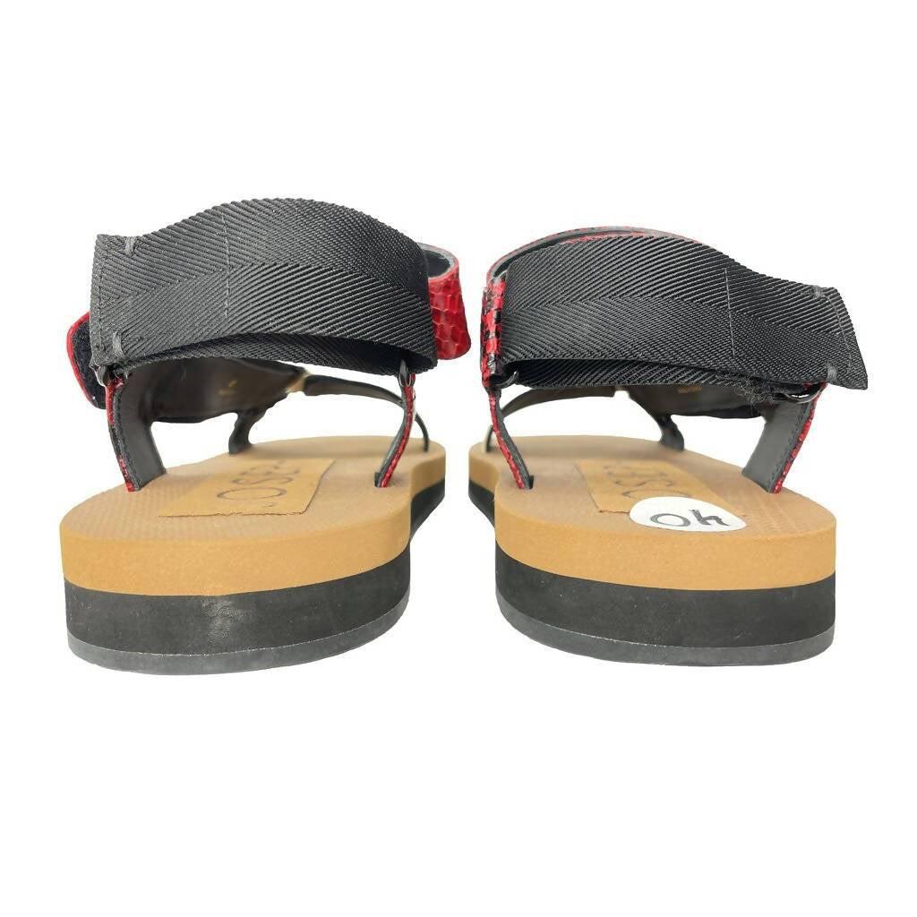 Pre-owned JOSEPH Black & Red Sport Sandal | Size US 10 - EU 40 - theREMODA