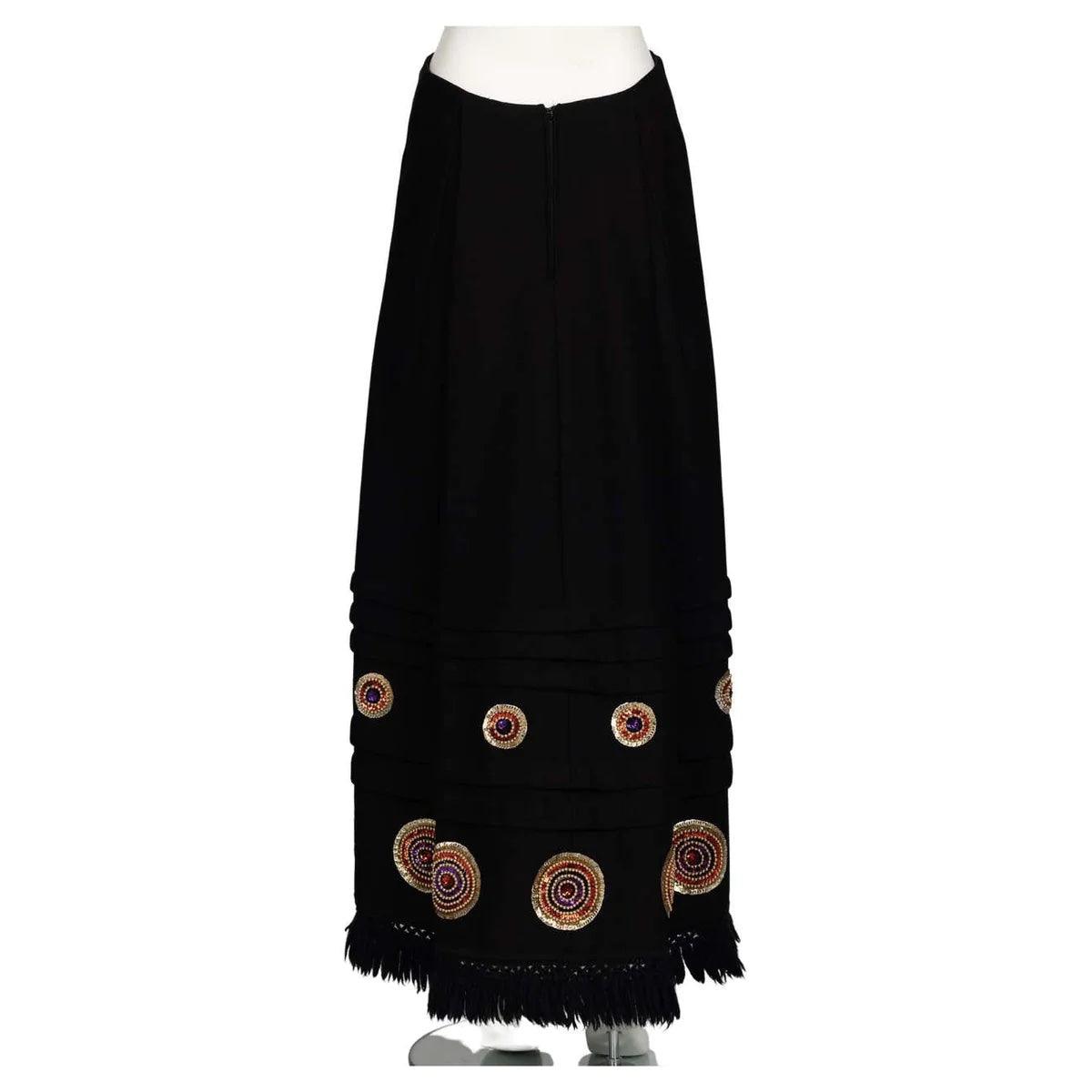 Vintage fringe deals skirt