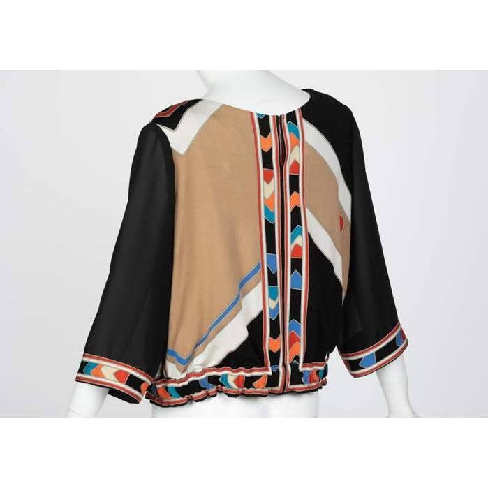 Pre-Owned LEONARD PARIS Multicolored Printed Silk Blouse | Size S/M - theREMODA