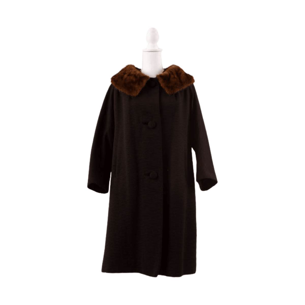 Pre-Owned MAISON DE COUTURE 50's Coat with Mink Collar | Size M/L - theREMODA