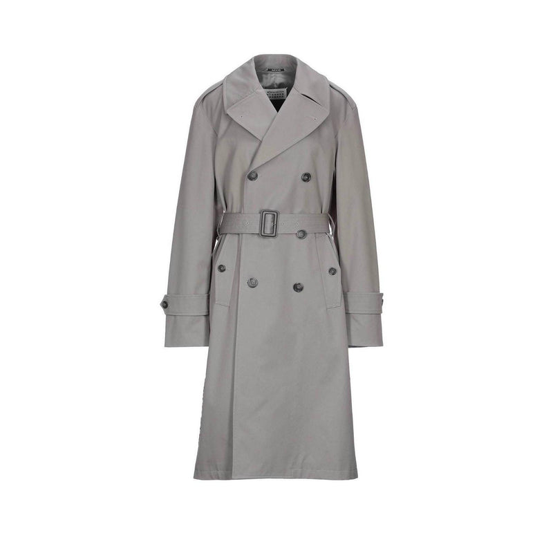 Pre-Owned MAISON MARGIELA Grey Cotton Trench Coat | Size US 4 - theREMODA