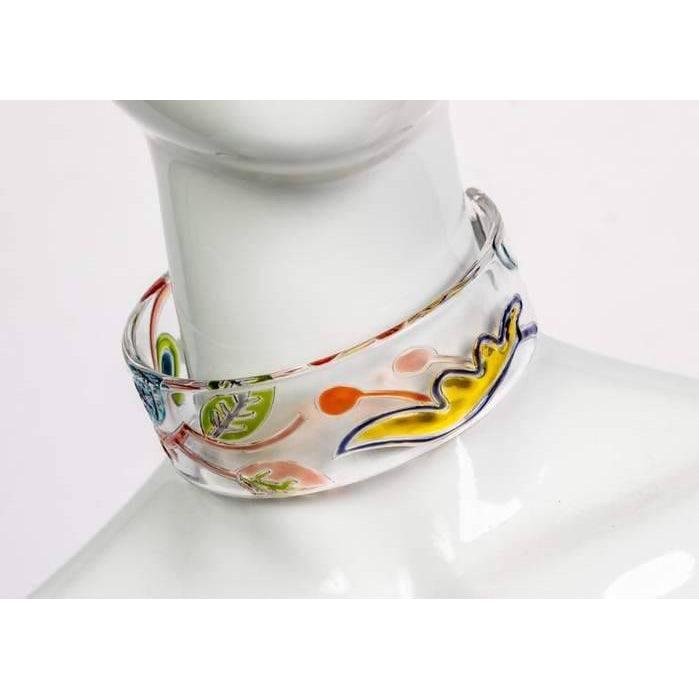 Pre-Owned MIU MIU Lucite Painted Choker Necklace - theREMODA