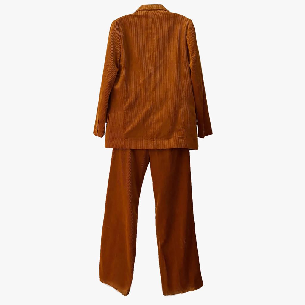 Pre-owned MNG Limited Organic Cotton Rust Corduroy Suit - theREMODA