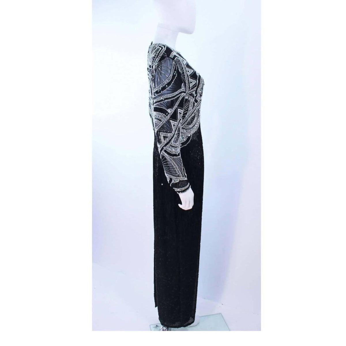 Pre-Owned OLEG CASSINI 'Black Tie' Beaded Gown | US 6 - theREMODA
