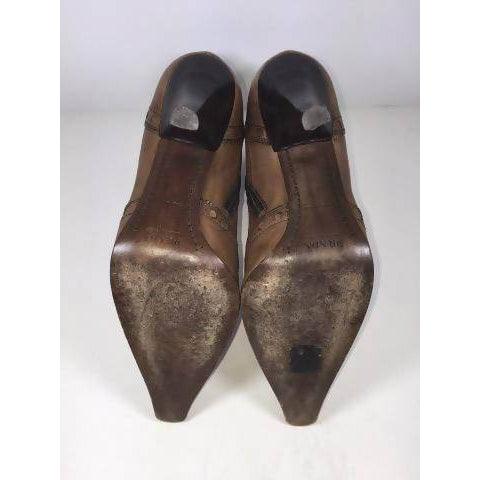 PRADA Brown Square Toe Calf High Boots | US 6 1/2 - EU 36 1/2