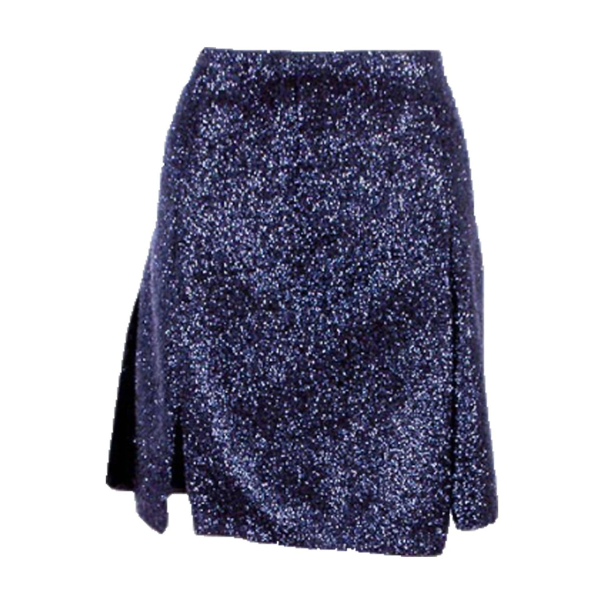 Pre-Owned PRADA Metallic Black Split Panel Mini Skirt | Size 40 - theREMODA