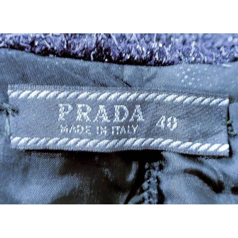 Pinstriped Wool Skirt in Blue - Prada