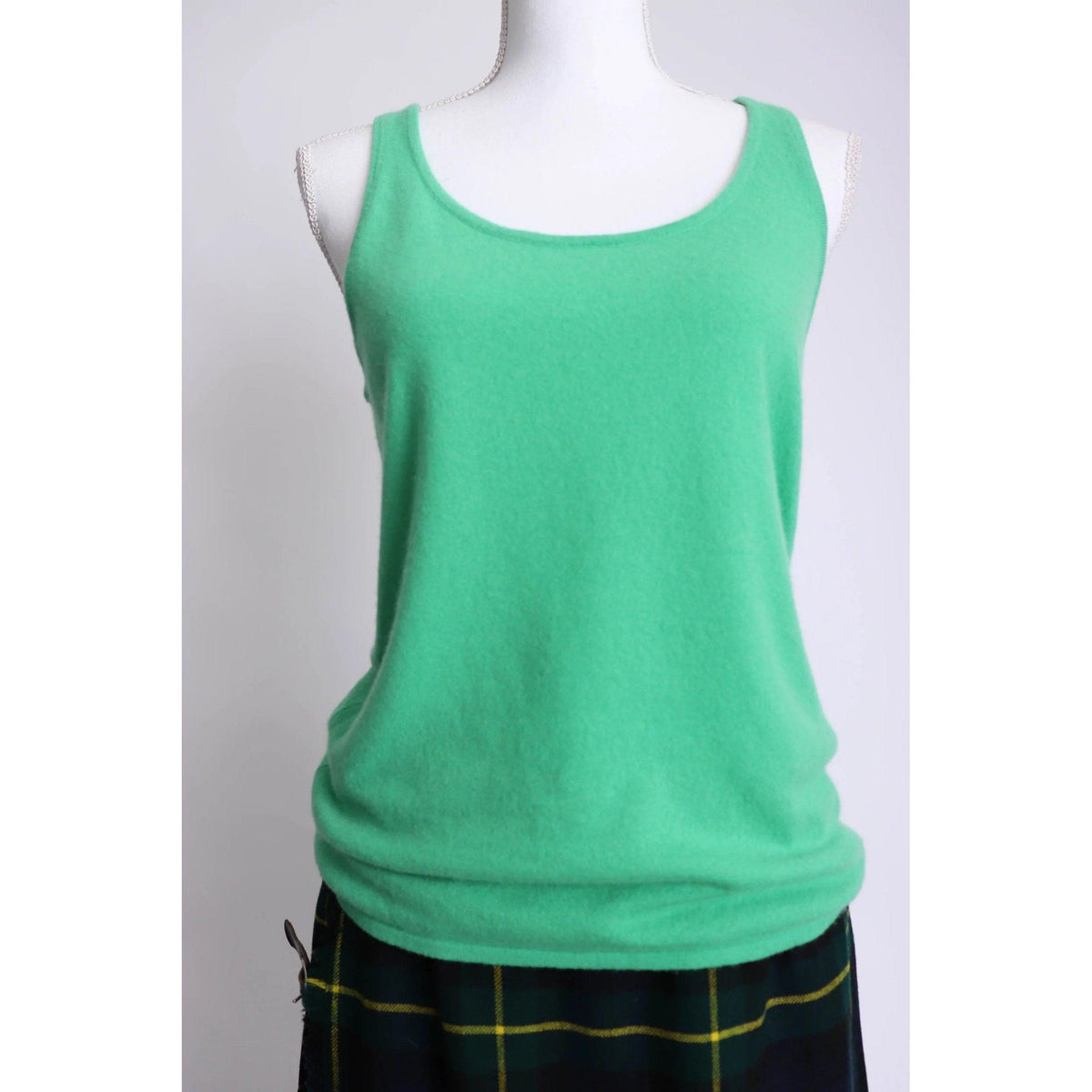 Pre-owned RALPH LAUREN 90's Green Cashmere Tank Top - theREMODA