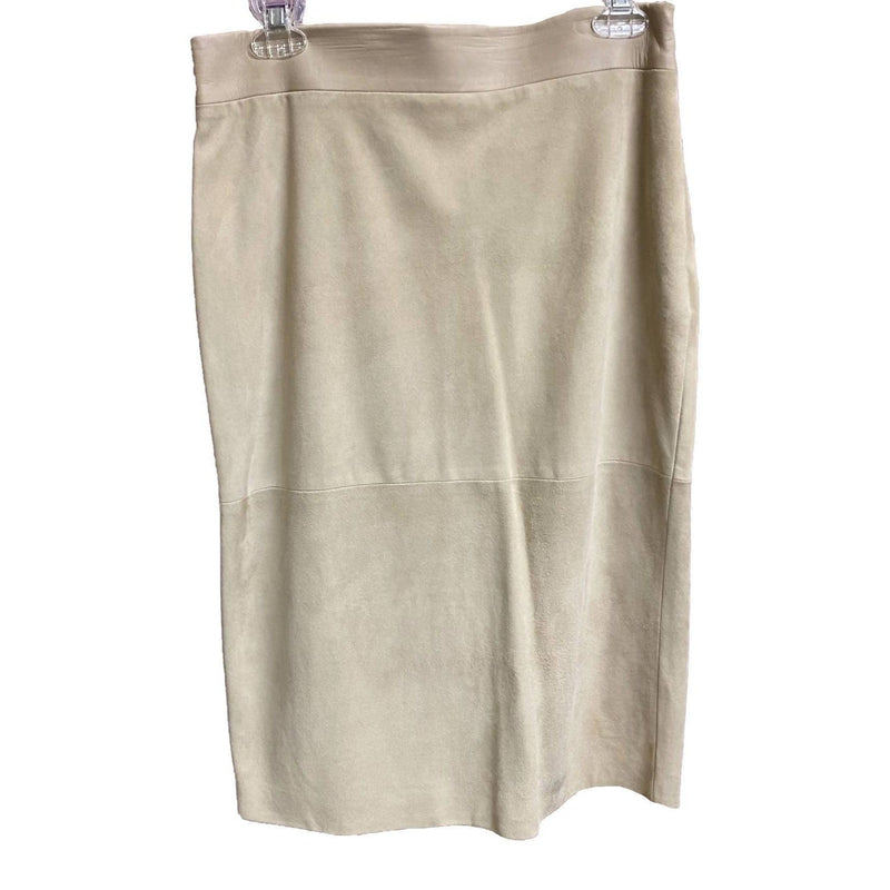 Pre-Owned RALPH LAUREN Suede Tan Skirt | Size S - theREMODA