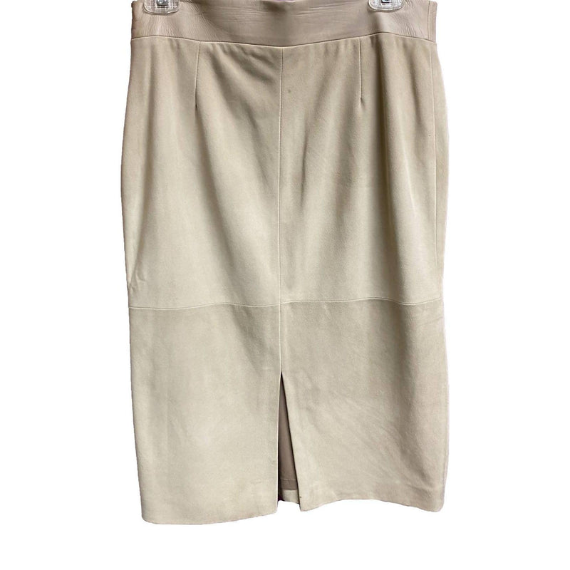 Pre-Owned RALPH LAUREN Suede Tan Skirt | Size S - theREMODA