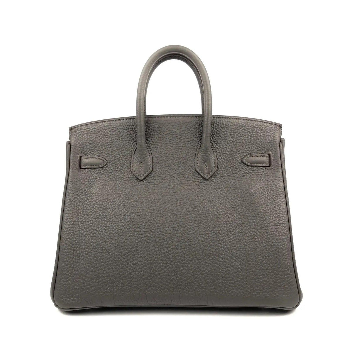 Pre-owned Rare HERMES Birkin 25 Etain Gray Togo Leather Bag - theREMODA
