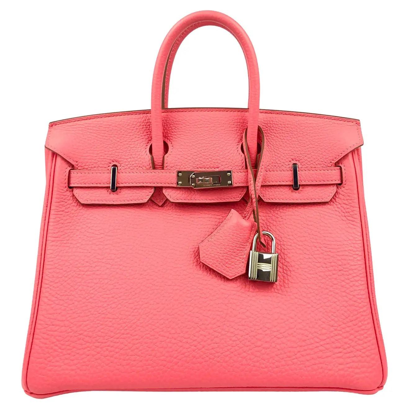 Hermes Hermès Birkin 25 Pink Leather Handbag ()