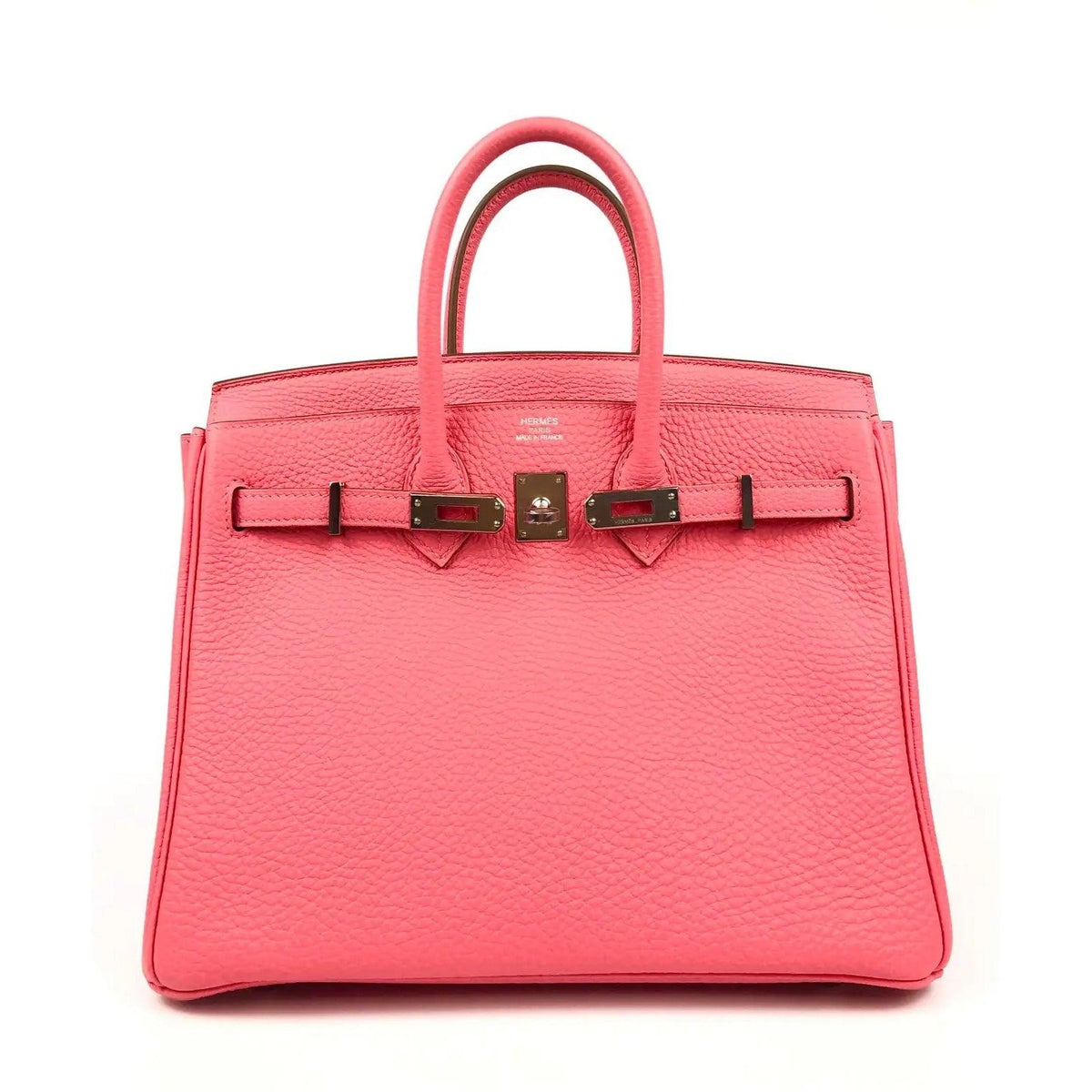 Pre-owned Rare HERMES Birkin 25 Rose Lipstick Pink Togo Leather Bag - theREMODA