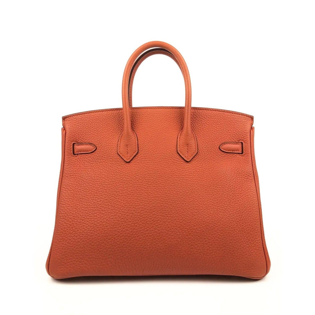 Pre-owned Rare HERMES Birkin 25 Terre Battue Orange Togo Leather Bag - theREMODA