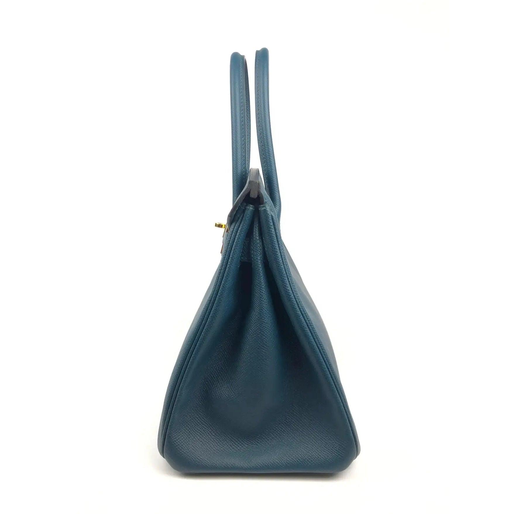 Hermès Vintage - Epsom Birkin 30 - Light Blue - Leather Handbag - Avvenice