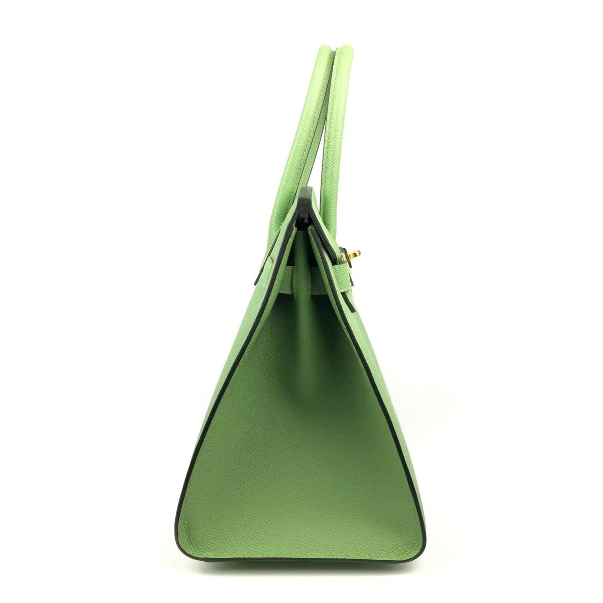 Rare Hermes Birkin 30 Vert Criquet Green Sellier Epsom Leather Bag