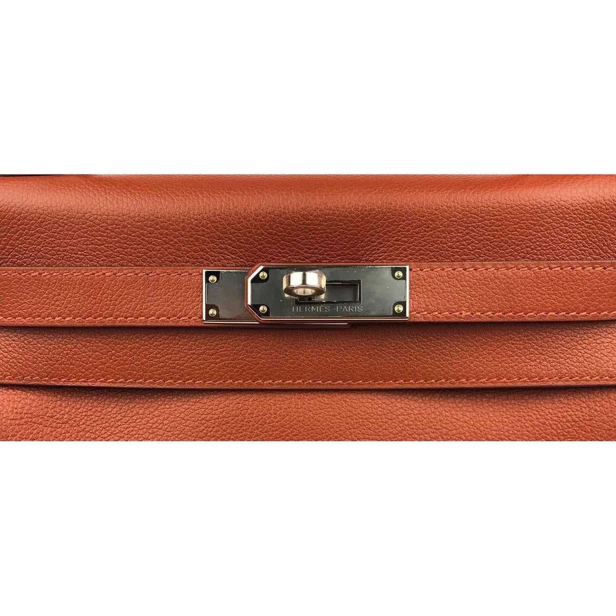 Pre-owned Hermes Leather Handbag In Orange